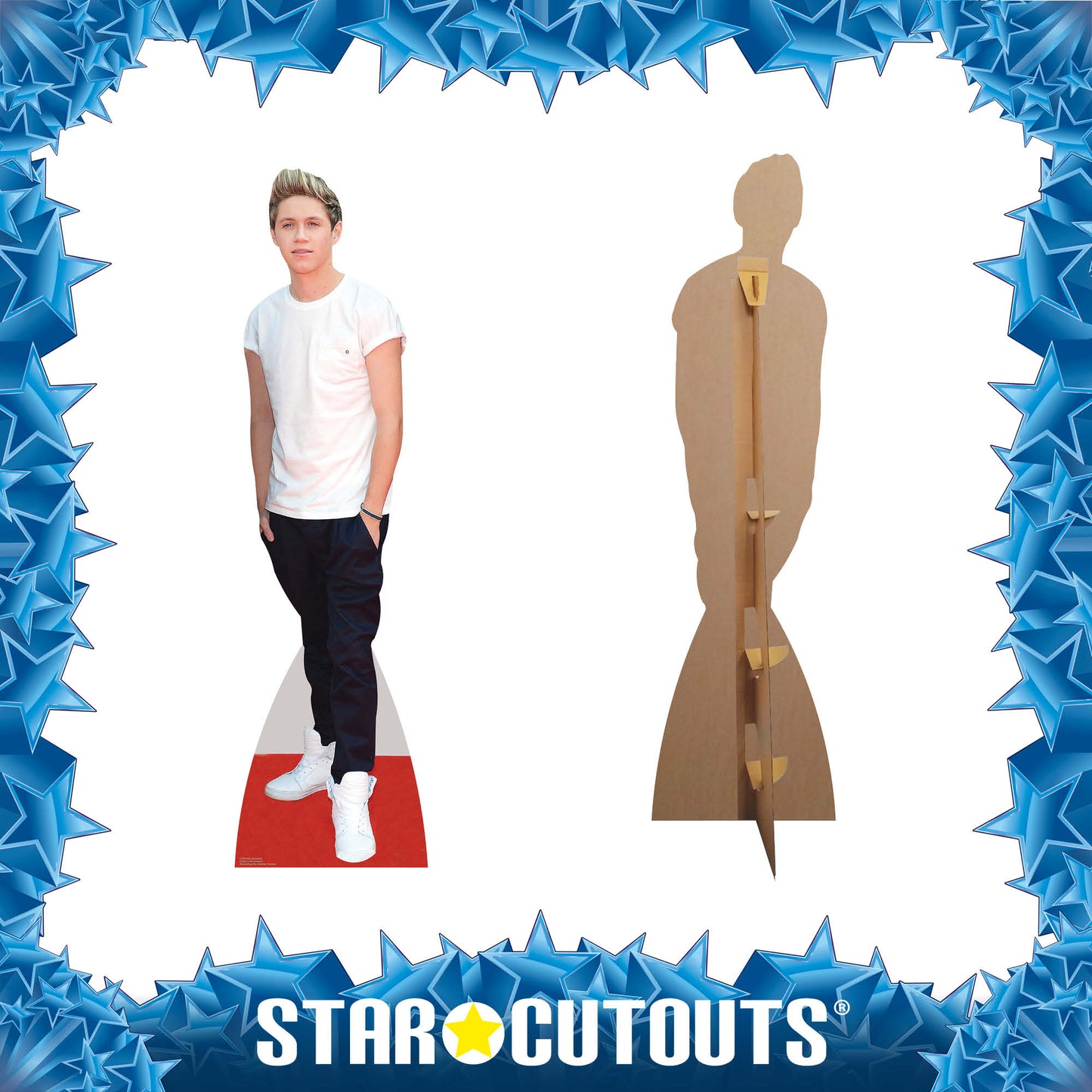 CS581 Niall Horan White T Shirt Height 168cm Lifesize Cardboard Cutout