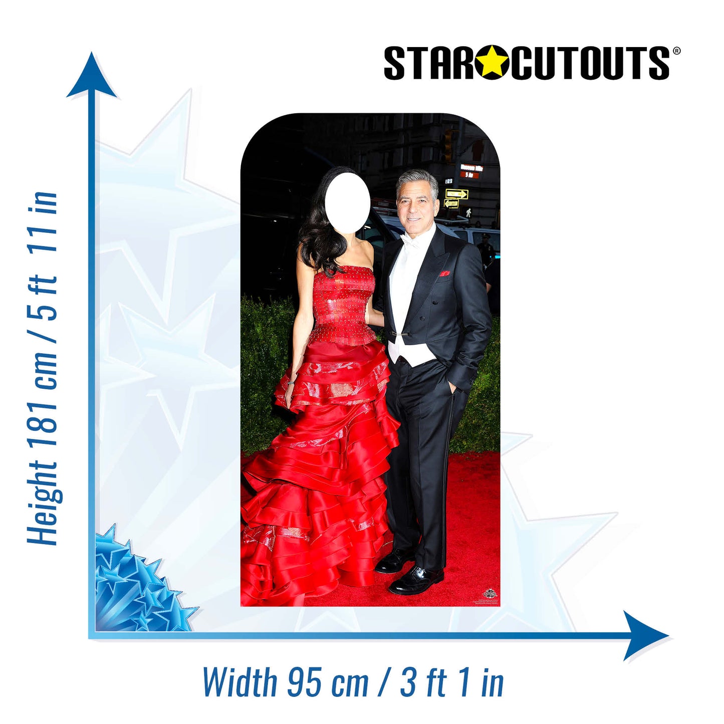 CS635 George Clooney Stand-IN Height 181cm Lifesize Cardboard Cutout