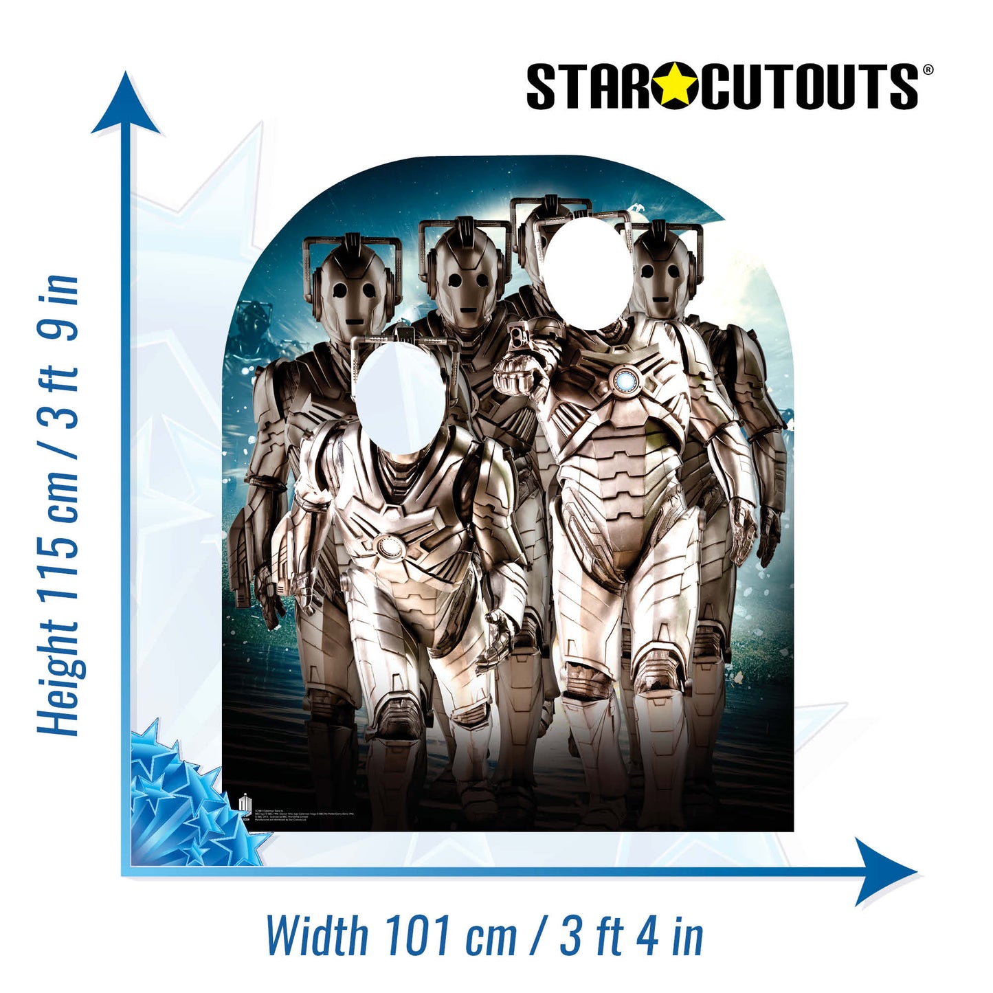 Cyberman Stand In child Cardboard Cut Out Height 115cm - Star Cutouts