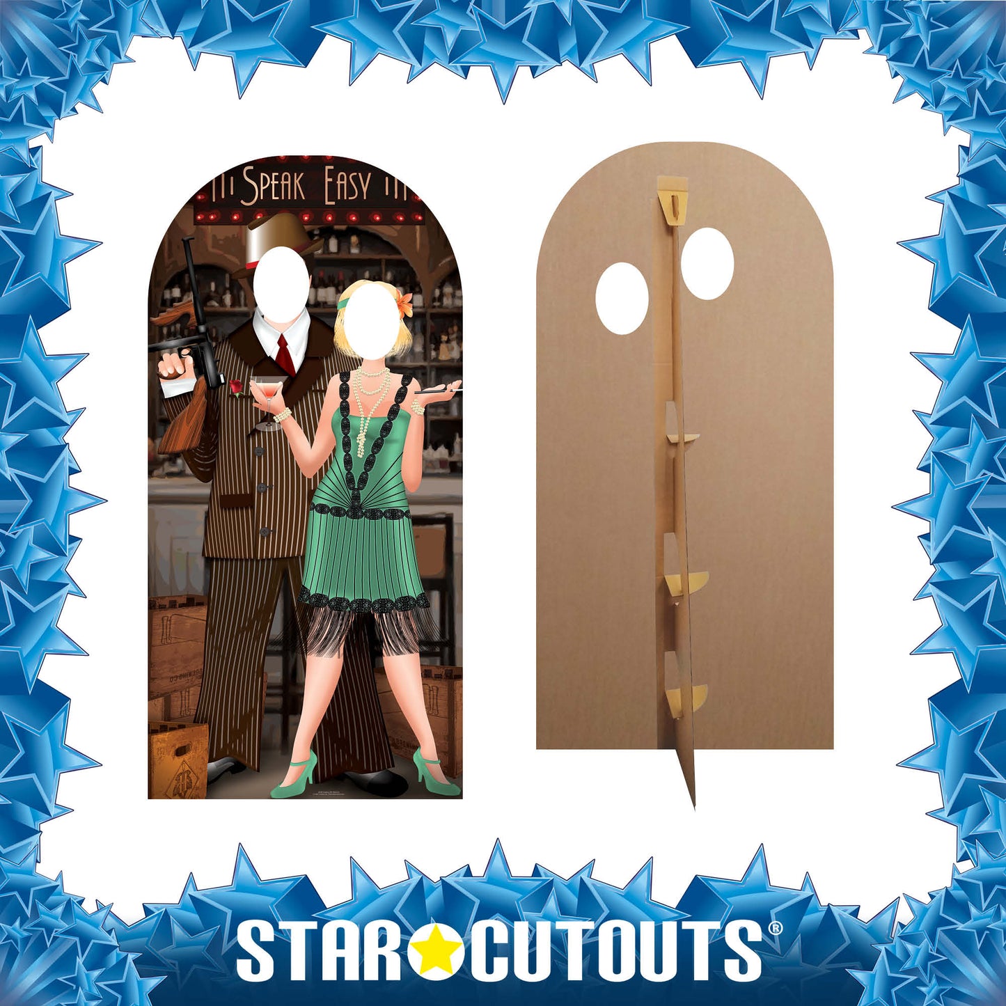 SC682 Roaring 20's Stand In Cardboard Cut Out Height 191cm