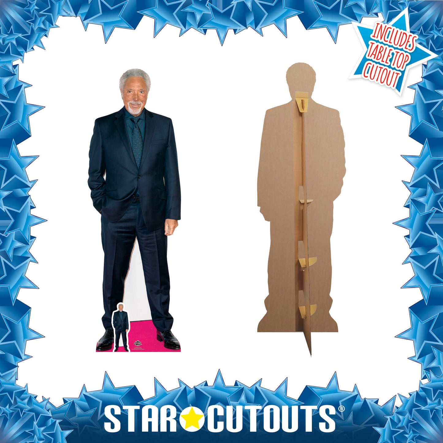 CS689 Tom Jones Red Carpet Height 177cm Lifesize Cardboard Cut Out With Mini
