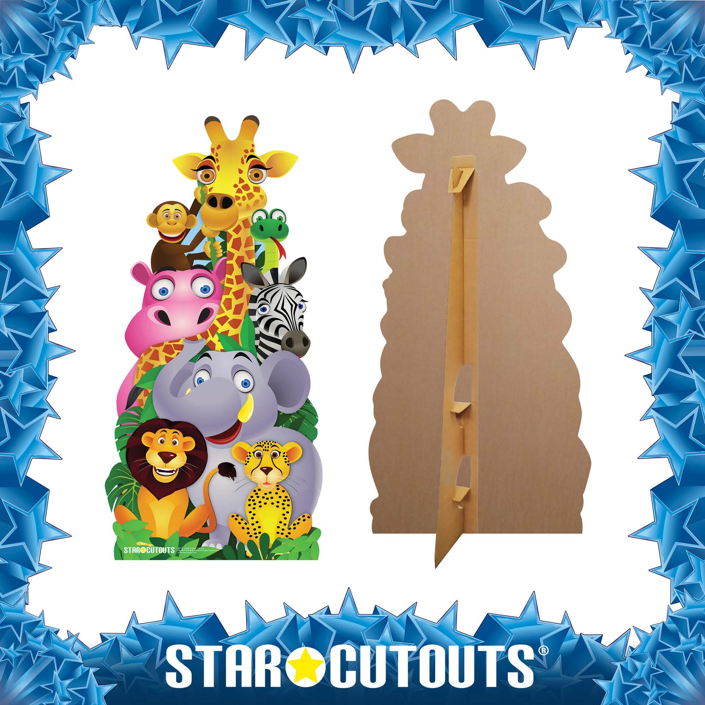 SC718 Jungle pile-up cut-out Cardboard Cut Out Height 160cm
