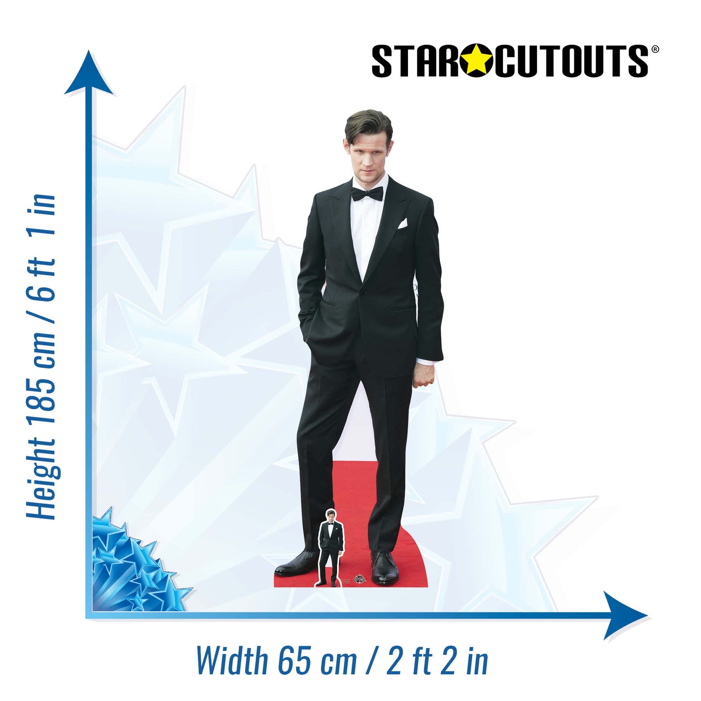 CS721 Matt Smith Best Dressed Man Height 185cm Lifesize Cardboard Cut Out With Mini
