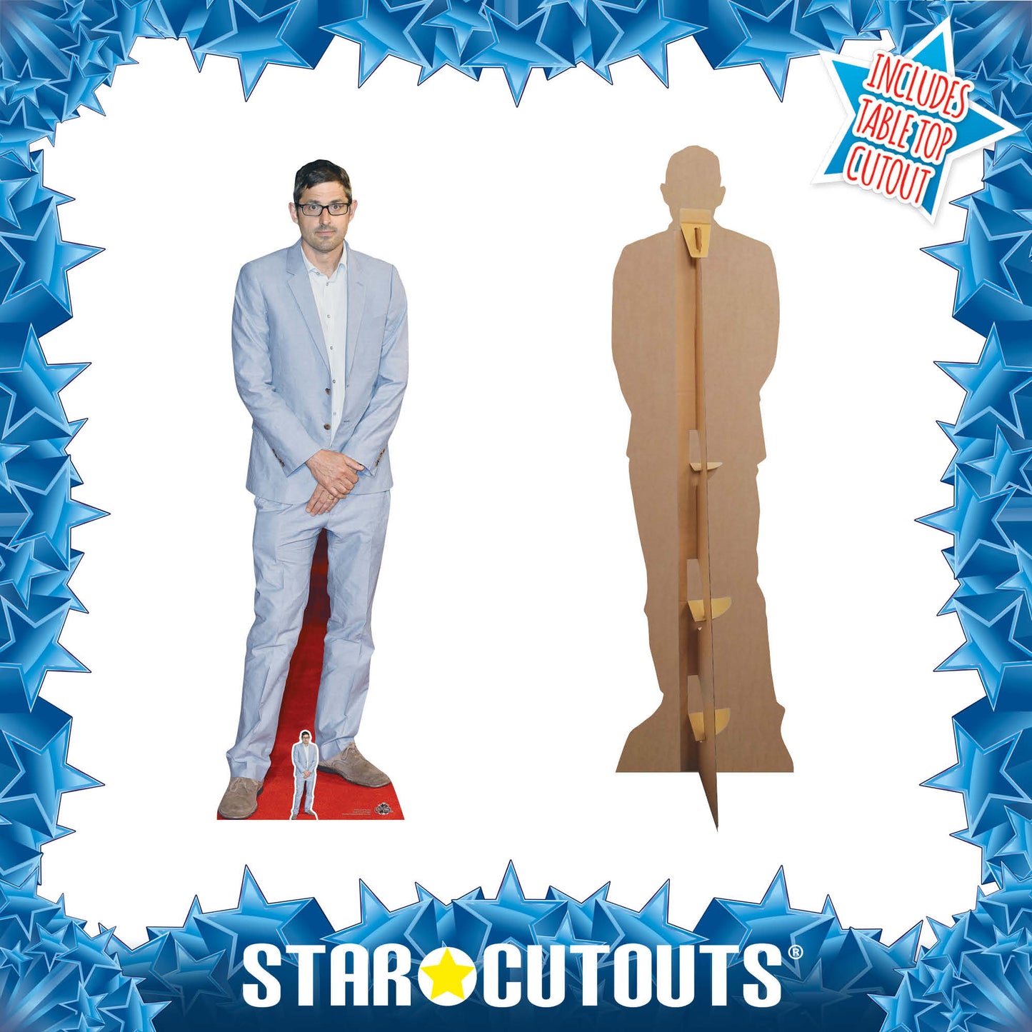 CS735 Louis Theroux Height 187cm Lifesize Cardboard Cut Out With Mini