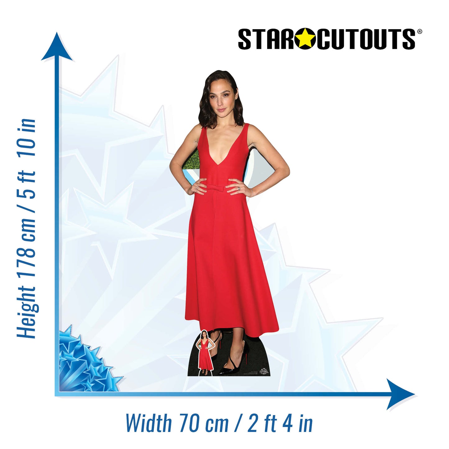 CS771 Gal Gadot Height 178cm Lifesize Cardboard Cut Out With Mini