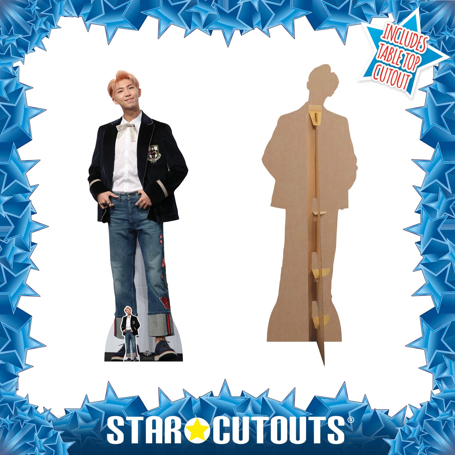 CS783 RM BTS Blue Jeans RM aka Rap Monster (BTS KPop) Kim Nam-joon Height 180cm Lifesize Cardboard Cut Out With Mini
