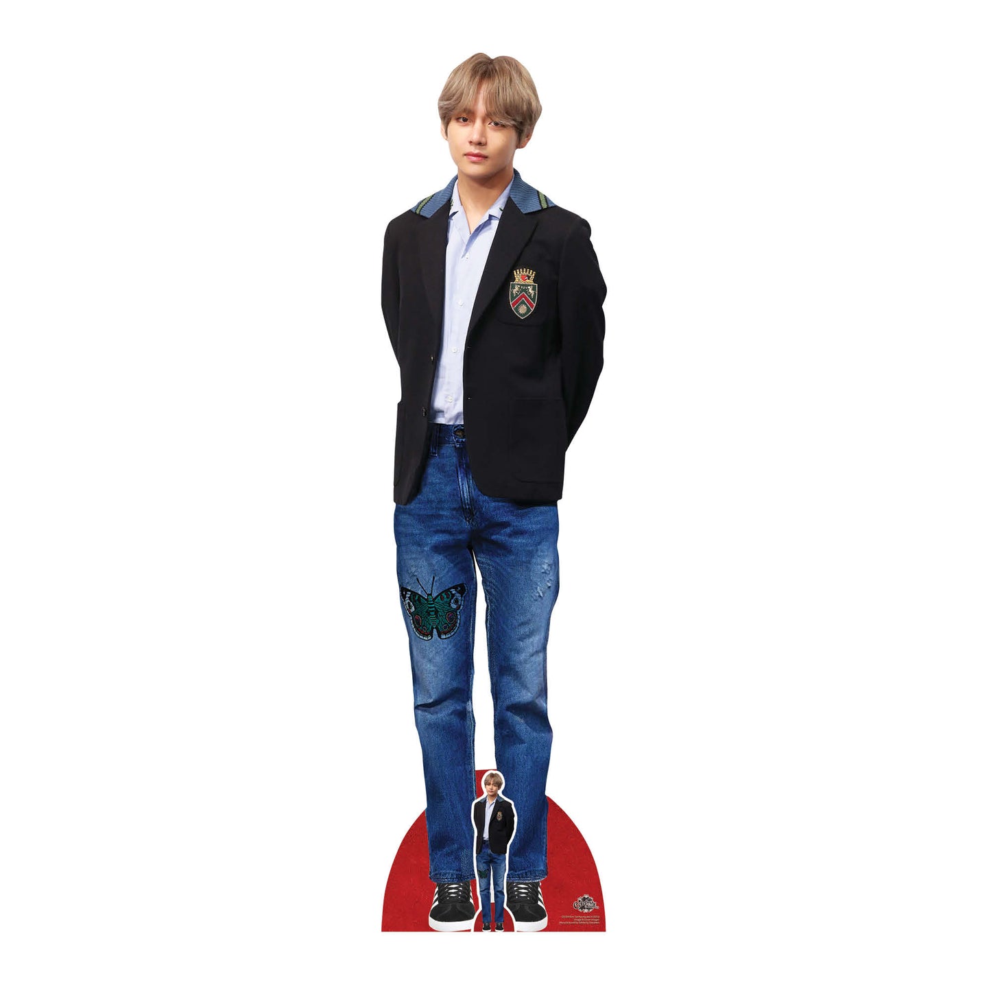 CS784 V BTS V (BTSPop) Kim Tae-hyung Blazer Height 178cm Lifesize Cardboard Cut Out With Mini