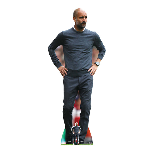 CS792 Pep Guardiola Football Manager Height 180cm Lifesize Cardboard Cut Out With Mini