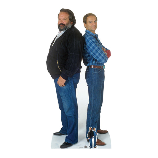 CS797 Bud Spencer and Terence Hill Height 196cm Lifesize Cardboard Cut Out With Mini