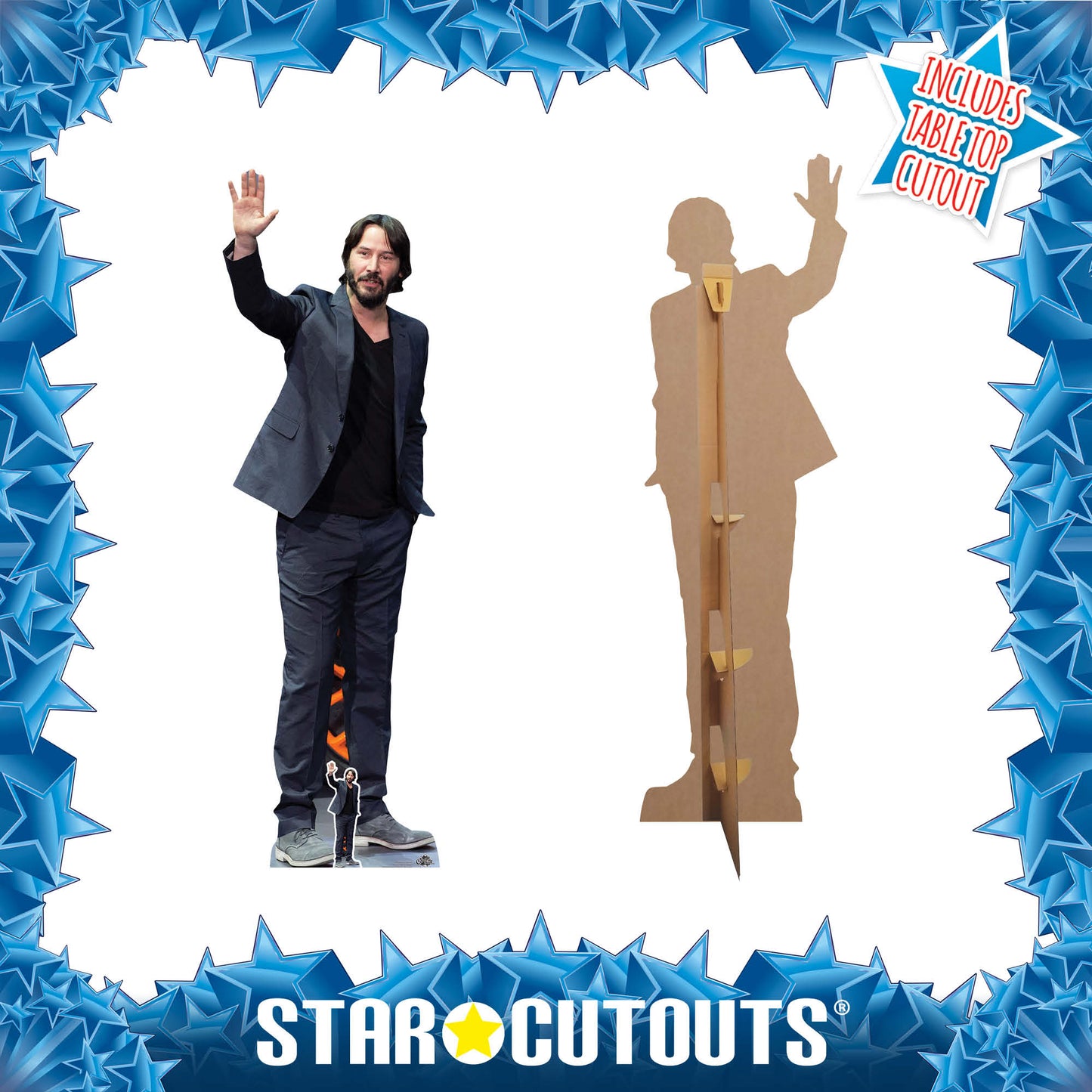 CS798 Keanu Reeves Height 194cm Lifesize Cardboard Cut Out With Mini