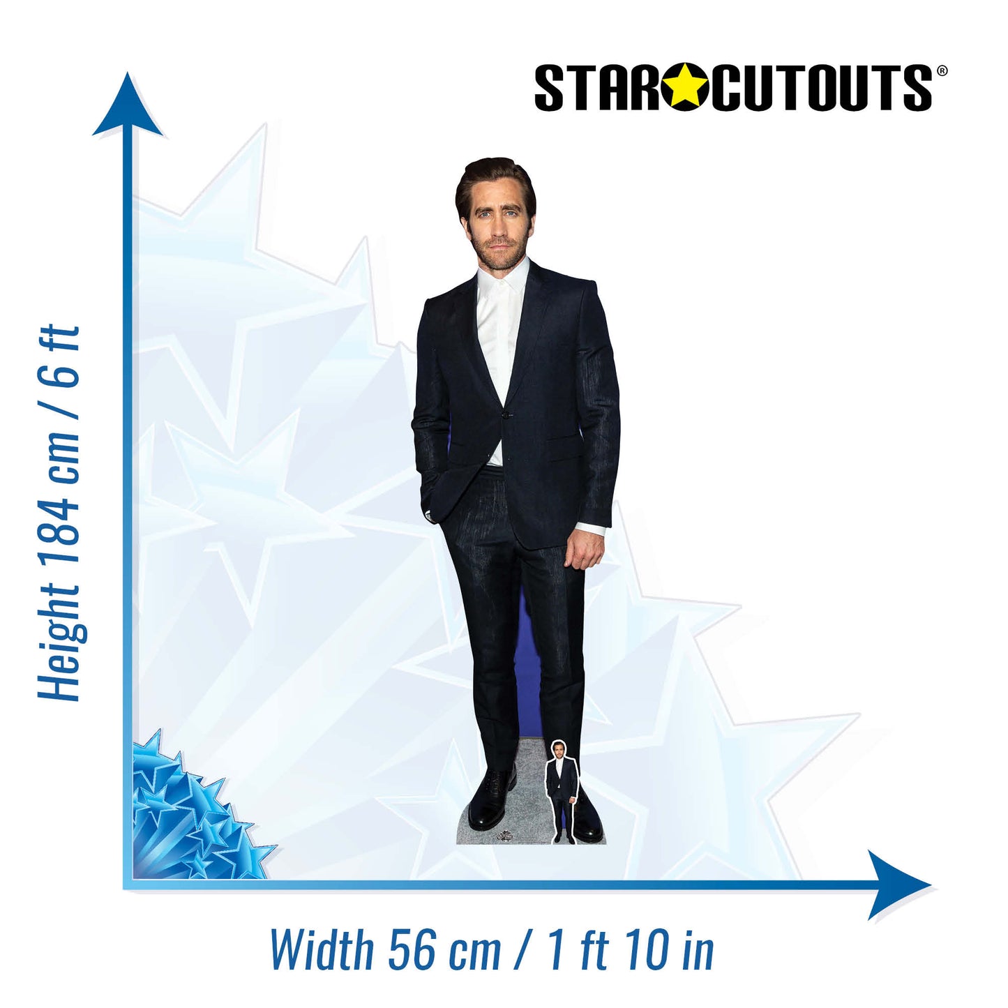 CS799 Jake Gyllenhaal Actor Height 184cm Lifesize Cardboard Cut Out With Mini