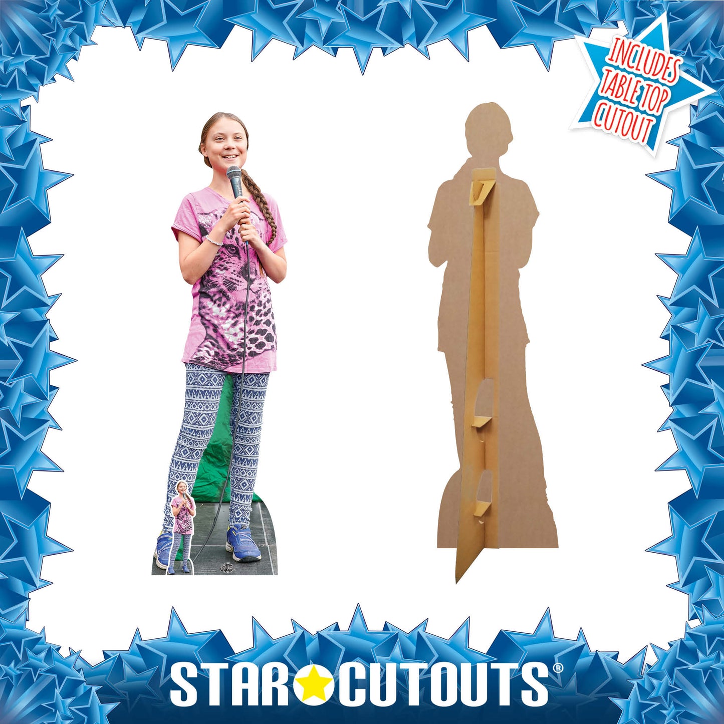 CS821 Greta Thunberg Height 150cm Lifesize Cardboard Cut Out With Mini