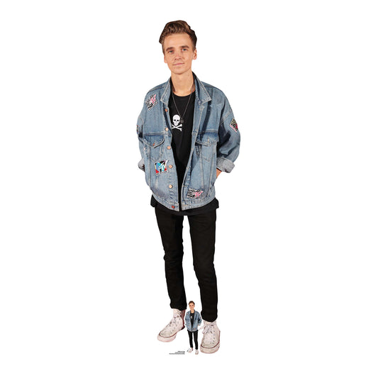 CS868 Joe Sugg Presenter Height 175cm Lifesize Cardboard Cut Out With Mini