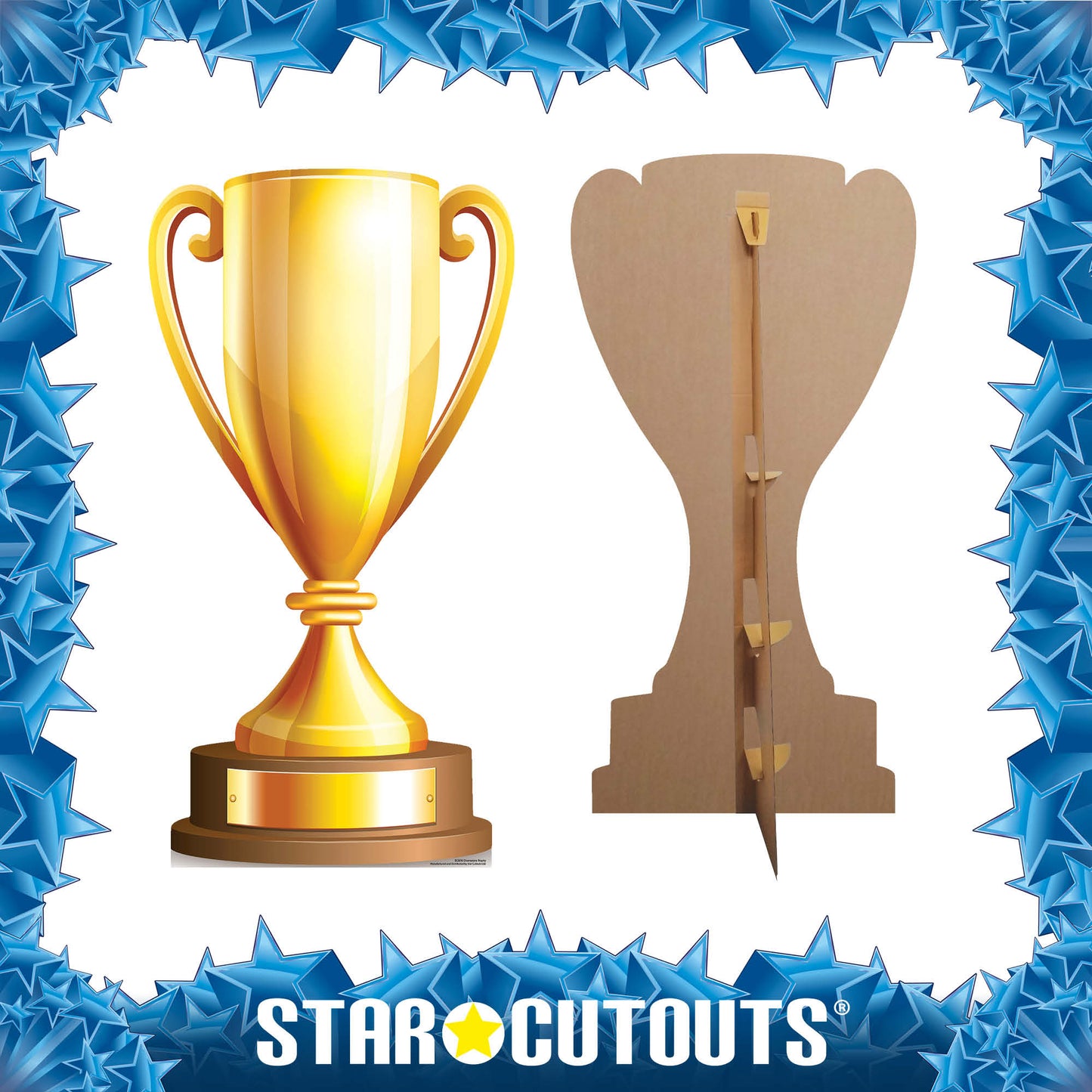 SC878 Large Champions Trophy Cardboard Cut Out Height 167cm