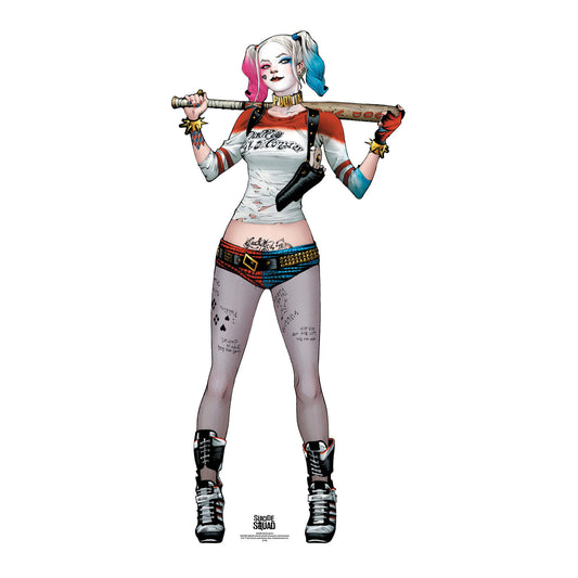 SC890 Harley Quinn (Suicide Squad Comic Artwork) Cardboard Cut Out Height 167cm
