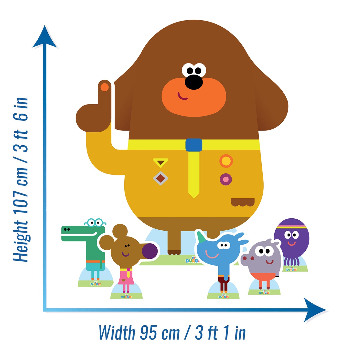 SC939 Hey Duggee & The Squirrels  Cardboard Cut Out Height 107cm