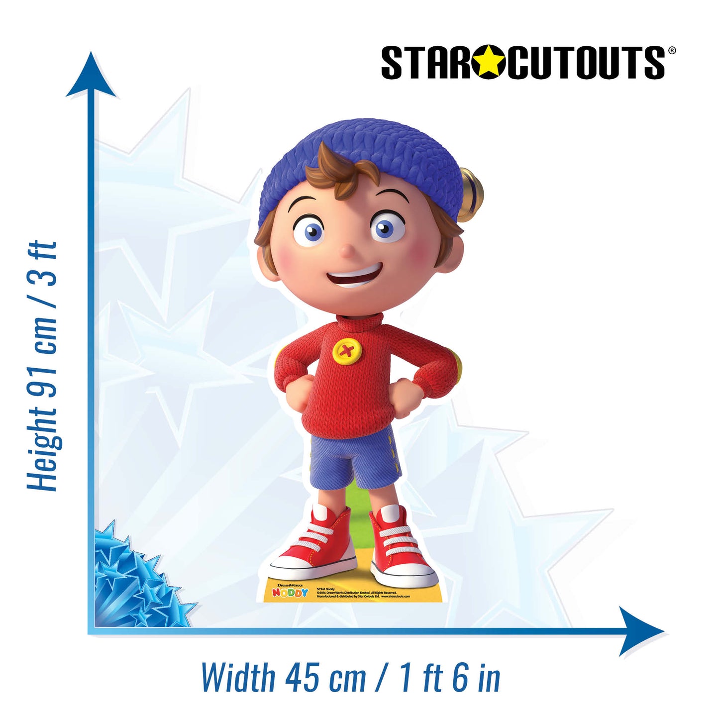 SC961 Noddy Cardboard Cut Out Height 91cm