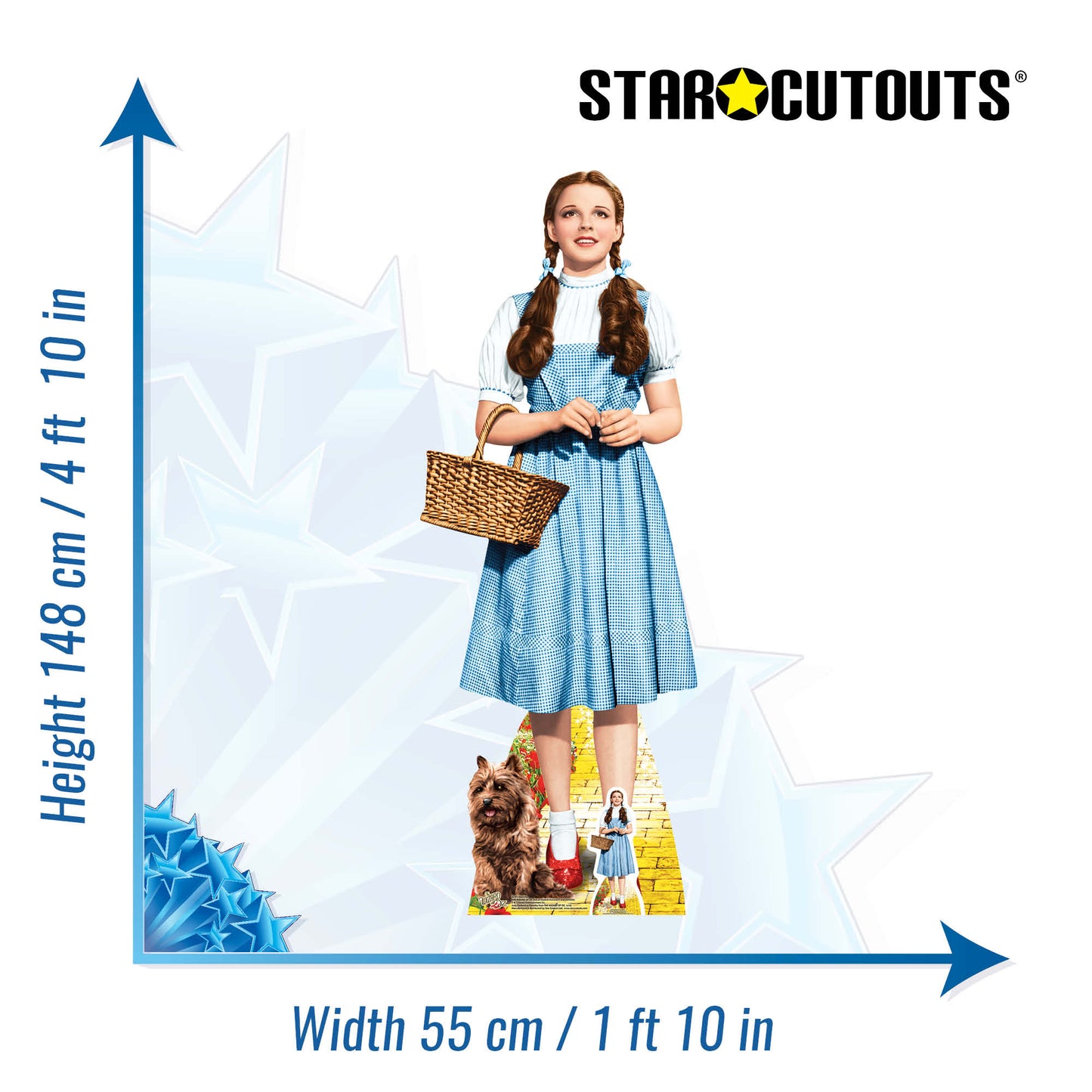 SC972 Dorothy Follow the Yellow Brick Road The Wizard of Oz Cardboard Cut Out Height 148cm