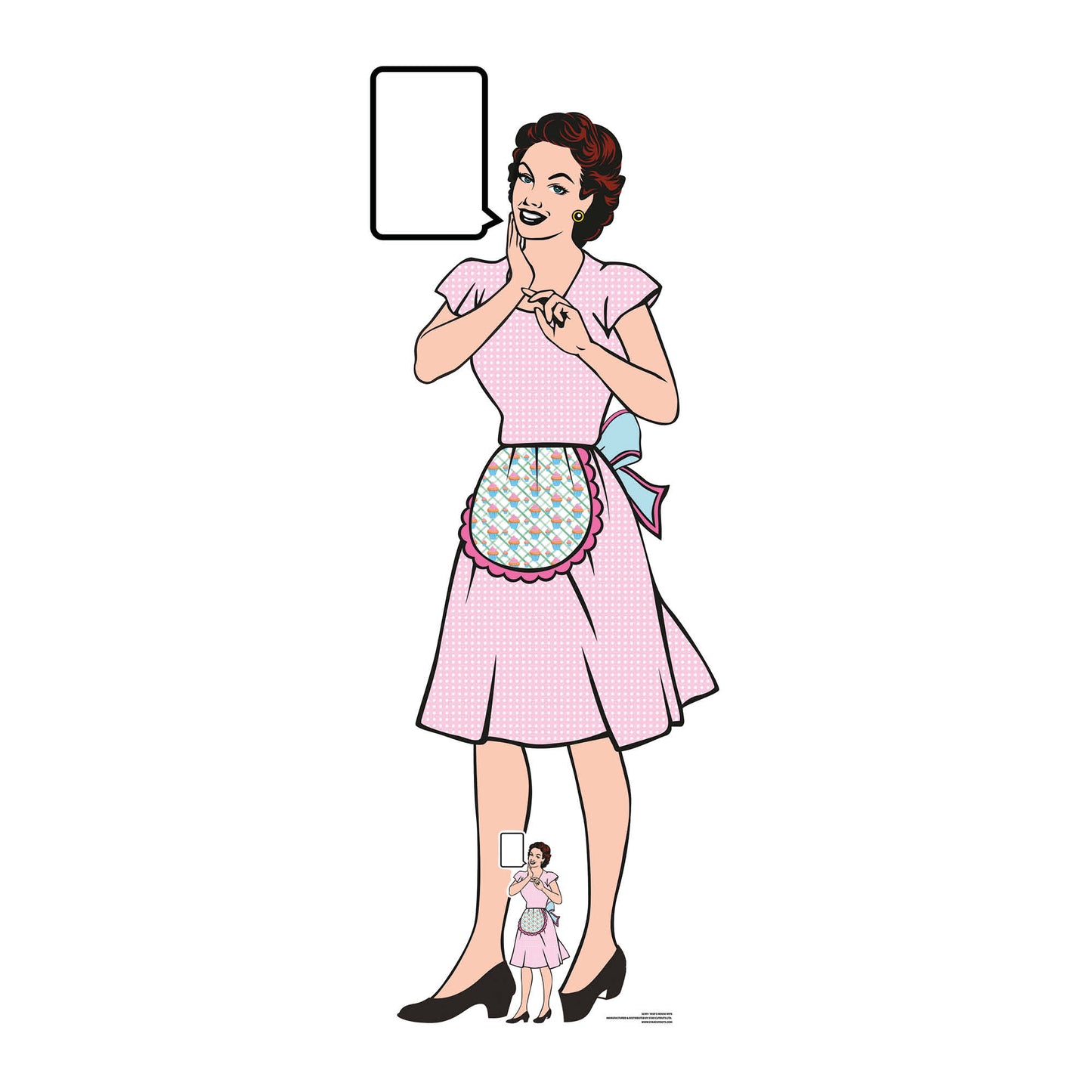SC991 1940's Style Housewife Classic Cardboard Cut Out Height 184cm