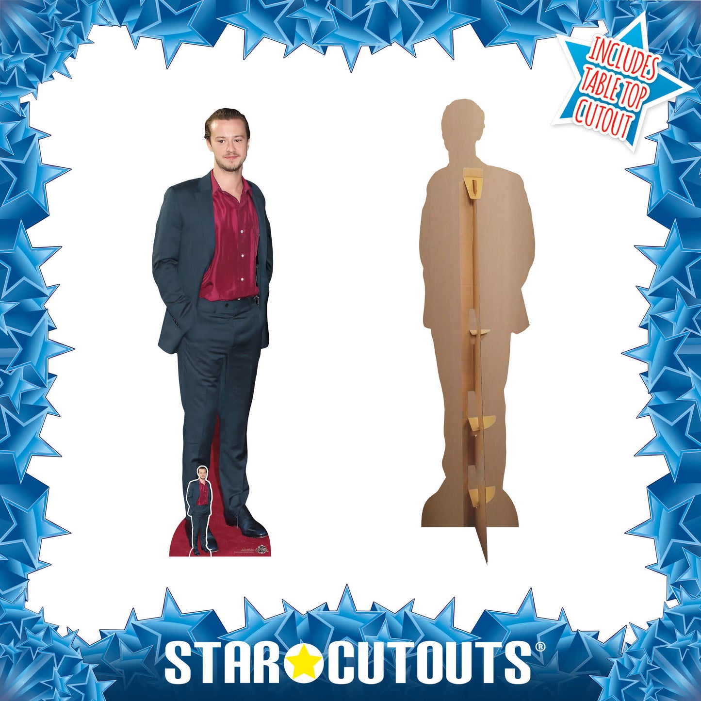 CS1025 Joseph Quinn Height 182cm Lifesize Cardboard Cut Out With Mini