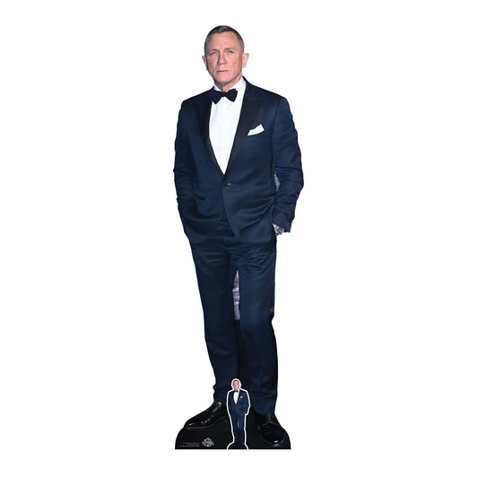 CS1050 Daniel Craig Black Suit Height 179cm Lifesize Cardboard Cut Out With Mini