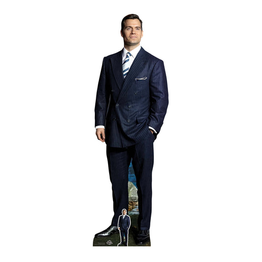 CS1051 Henry Cavill Black Suit White Shirt Height 186cm Lifesize Cardboard Cut Out With Mini