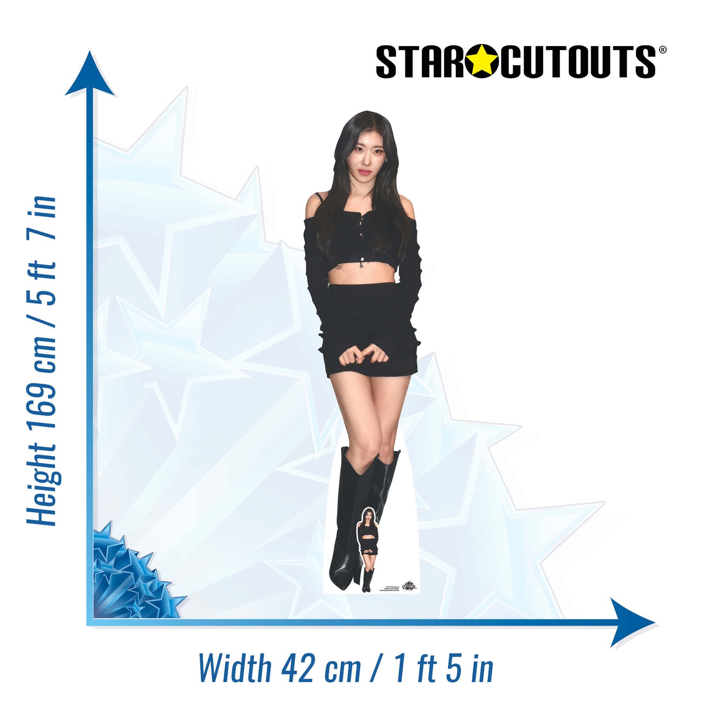 CS1147 Chaeryeong Height 169cm Lifesize Cardboard Cut Out With Mini