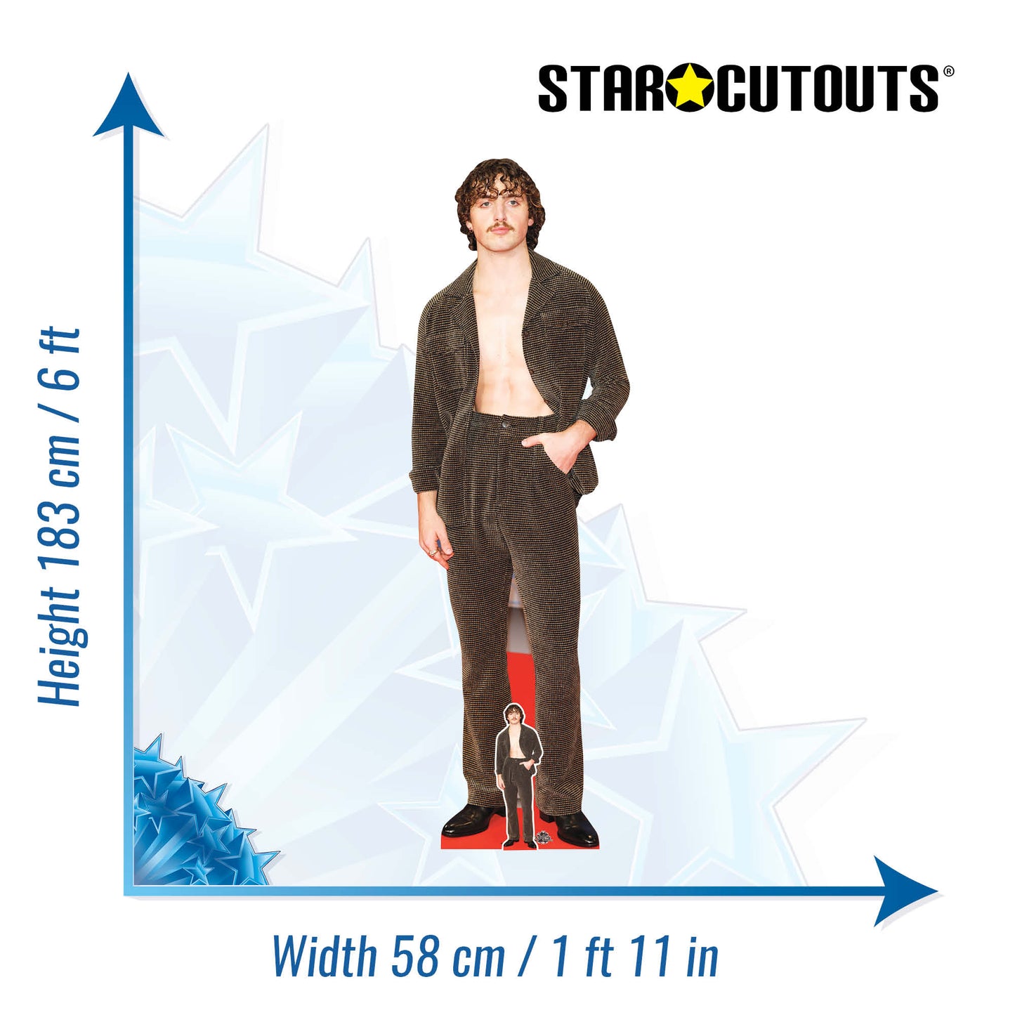 CS1334 Benson Boone  Cardboard Cut Out Height 183cm