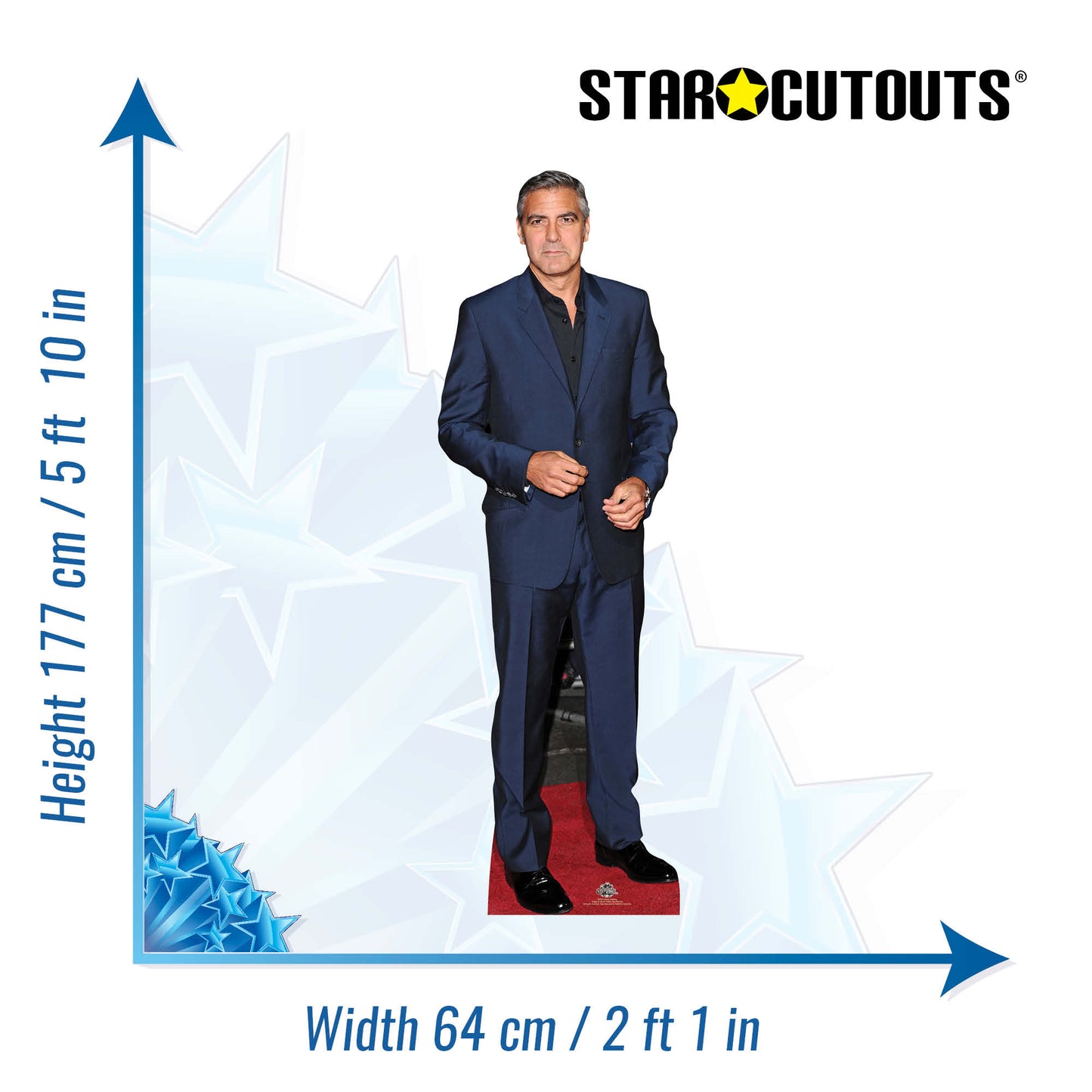 CS443 George Clooney Height 177cm Lifesize Cardboard Cutout