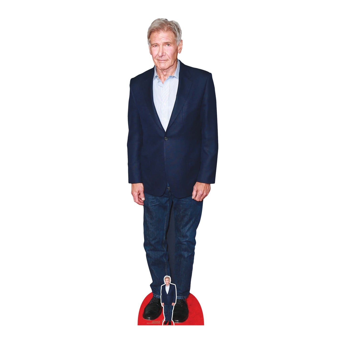 CS992 Harrison Ford Blue Suit Height 186cm Lifesize Cardboard Cut Out With Mini