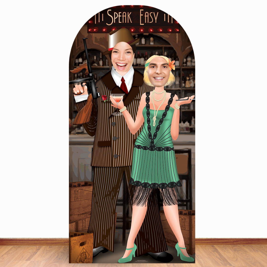 SC682 Roaring 20's Stand In Cardboard Cut Out Height 191cm