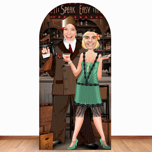 SC682 Roaring 20's Stand In Cardboard Cut Out Height 191cm