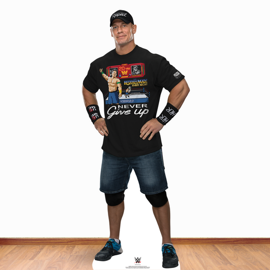 SC4158 John Cena Black Outfit WWE Cardboard Cut Out Height 186cm