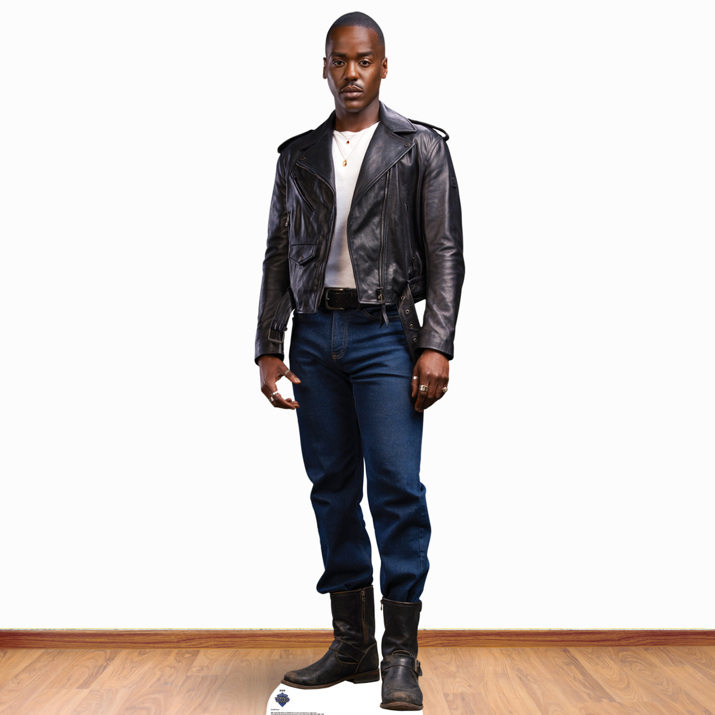 SC4490 Fifteenth Doctor Ncuti Gatwa Doctor Who Black Leather Jacket Cardboard Cut Out Height 175.00cm