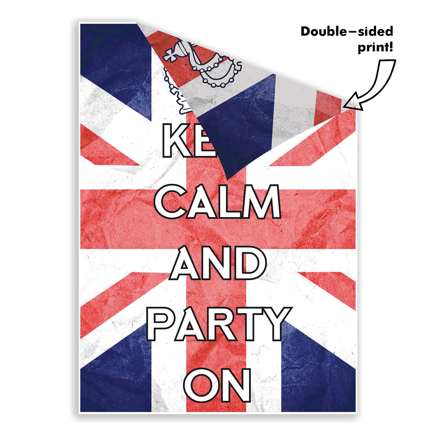 RD081 Keep Calm & Party On Posters – 6 Pack Posters Height 44cm