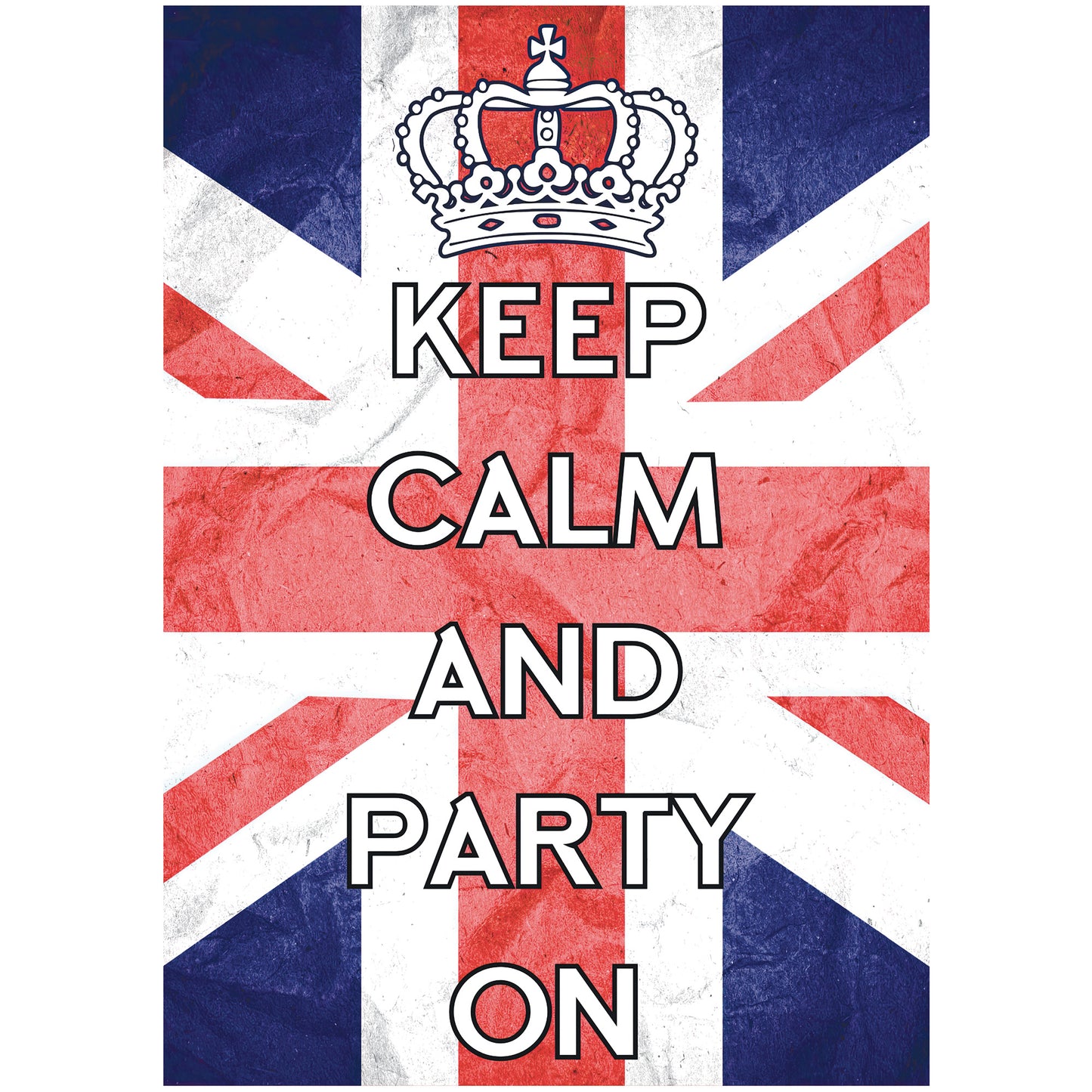 RD081 Keep Calm & Party On Posters – 6 Pack Posters Height 44cm