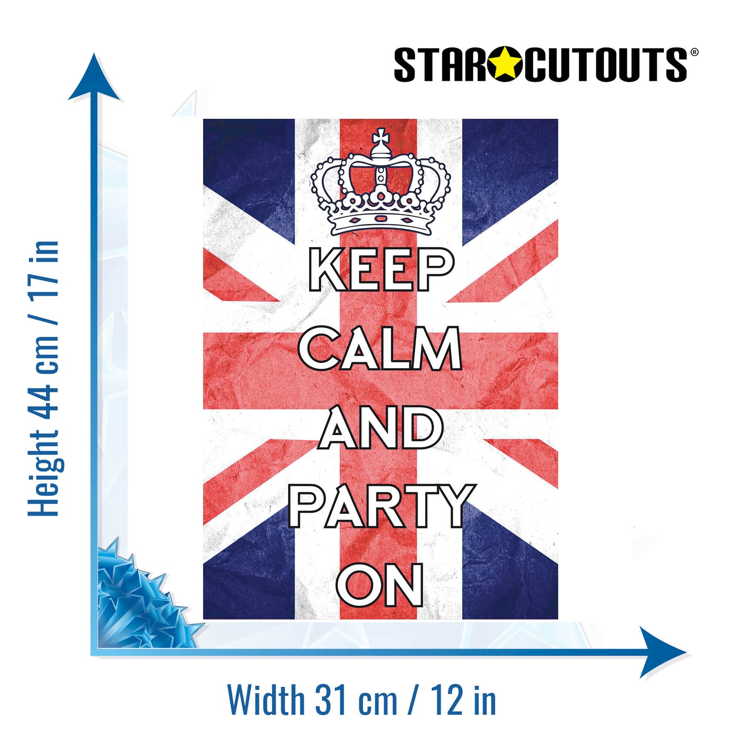 RD081 Keep Calm & Party On Posters – 6 Pack Posters Height 44cm