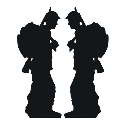 SC1136 Solider Silhouette Double Pack Cardboard Cut Out Height 175cm