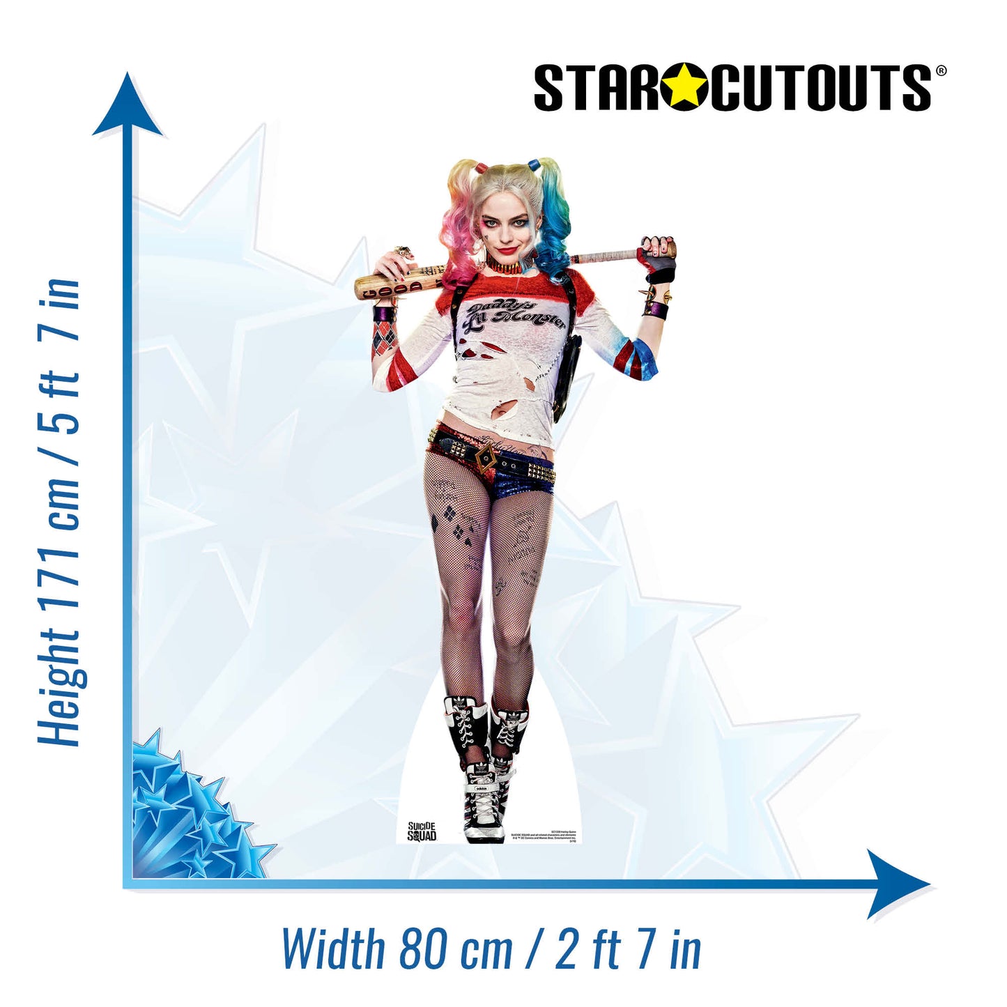 SC1220 Harley Quinn Margot Robbie Cardboard Cut Out Height 171cm