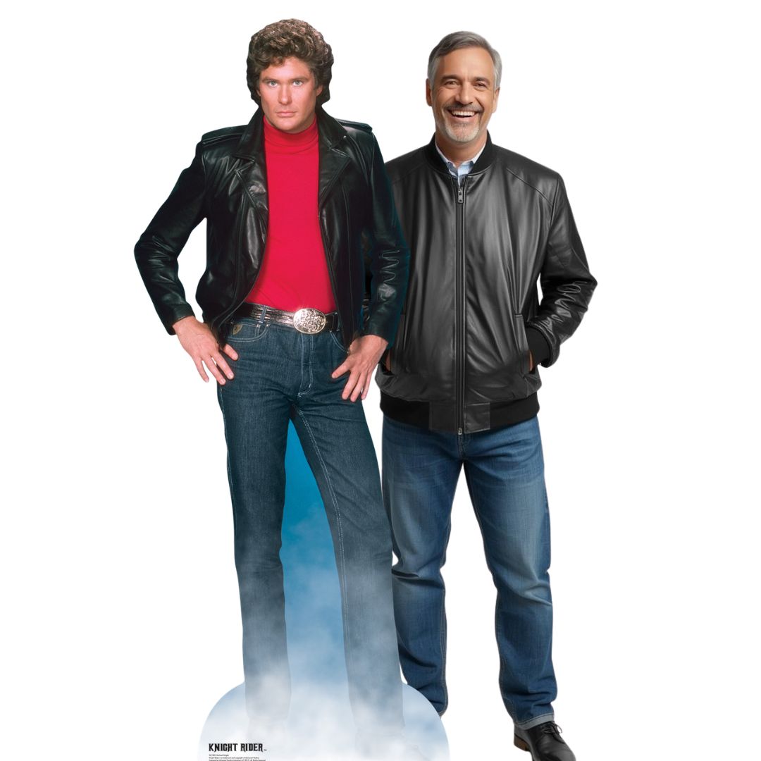 SC1381 Michael Knight David Hasselhoff Knight Rider Cardboard Cut Out Height 190cm