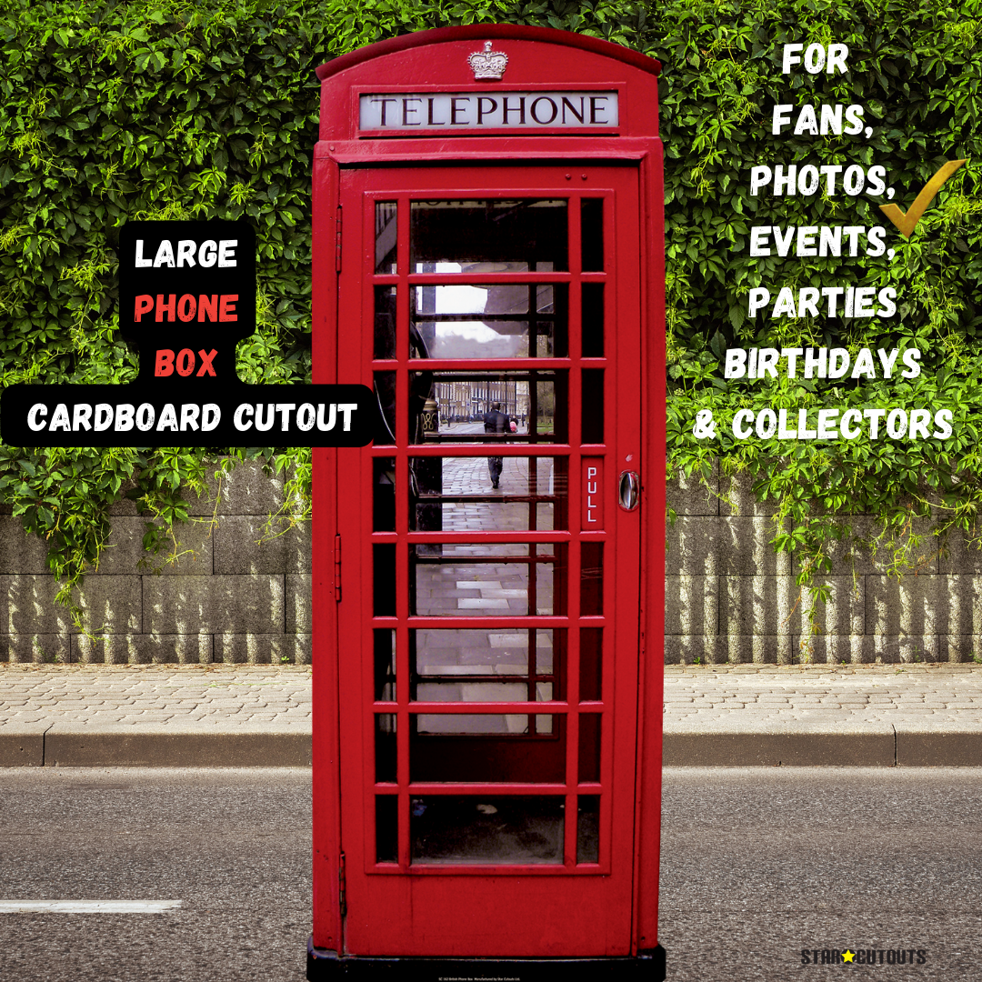SC162 Phone Box Cardboard Cut Out Height 191cm