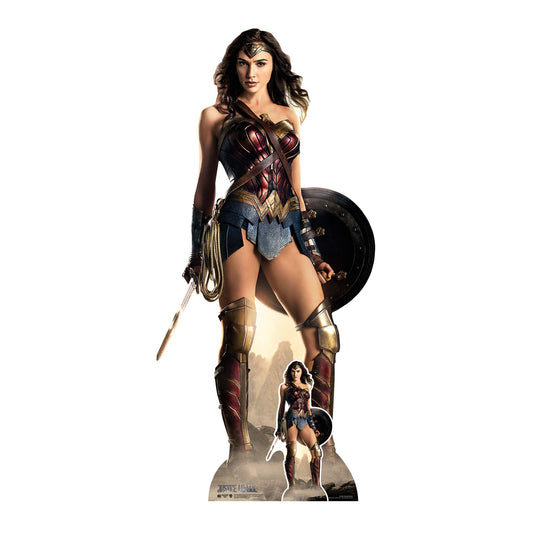 SC1646 Wonder Woman Justice League Shield Cardboard Cut Out Height 187cm