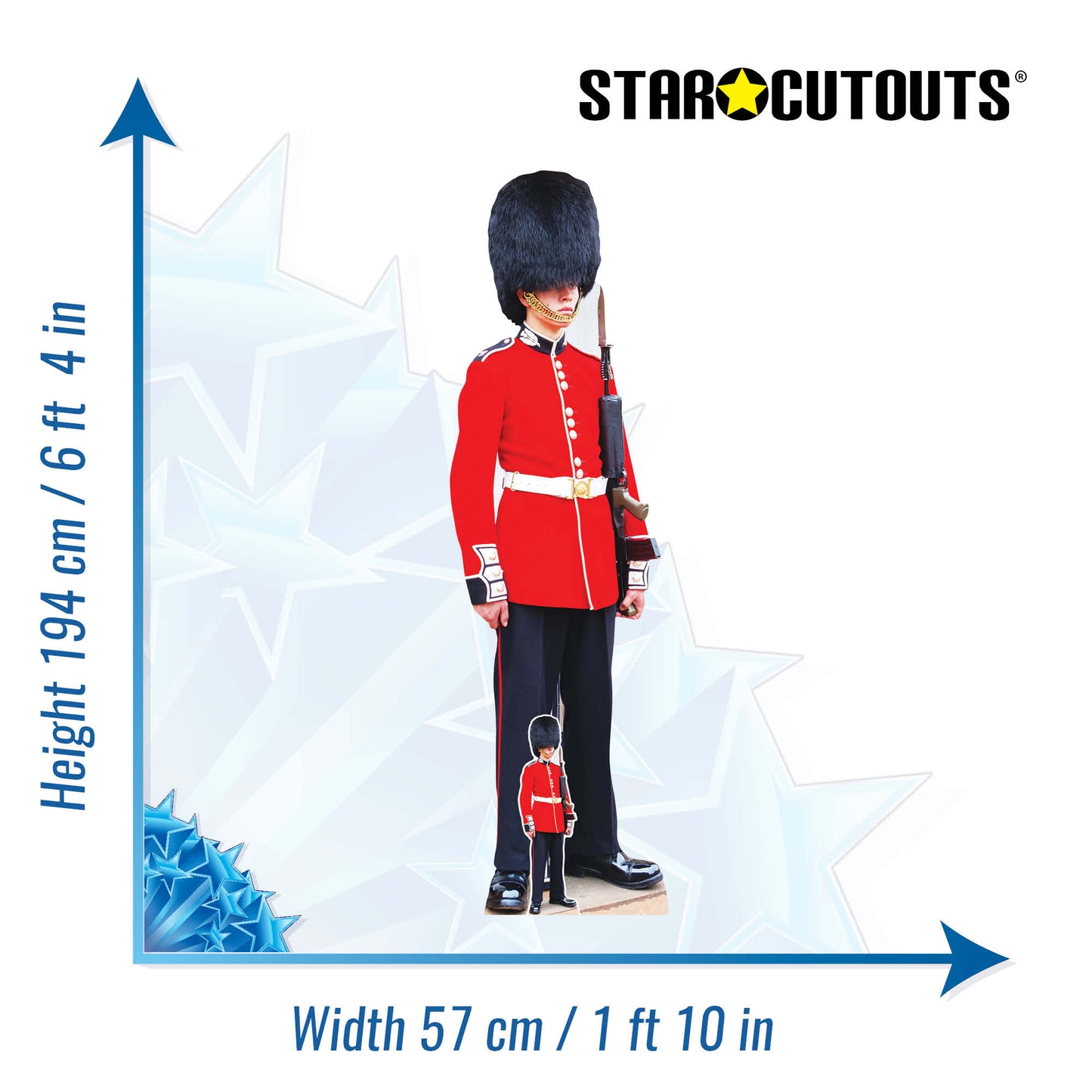 SC4063 Buckingham Palace Guard Cardboard Cut Out Height 194cm