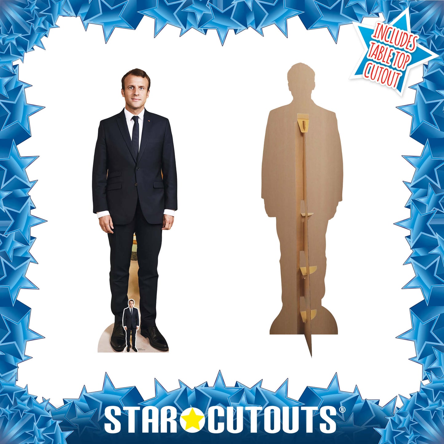 SC4076 Emmanuel Macron French President Cardboard Cut Out Height 175cm