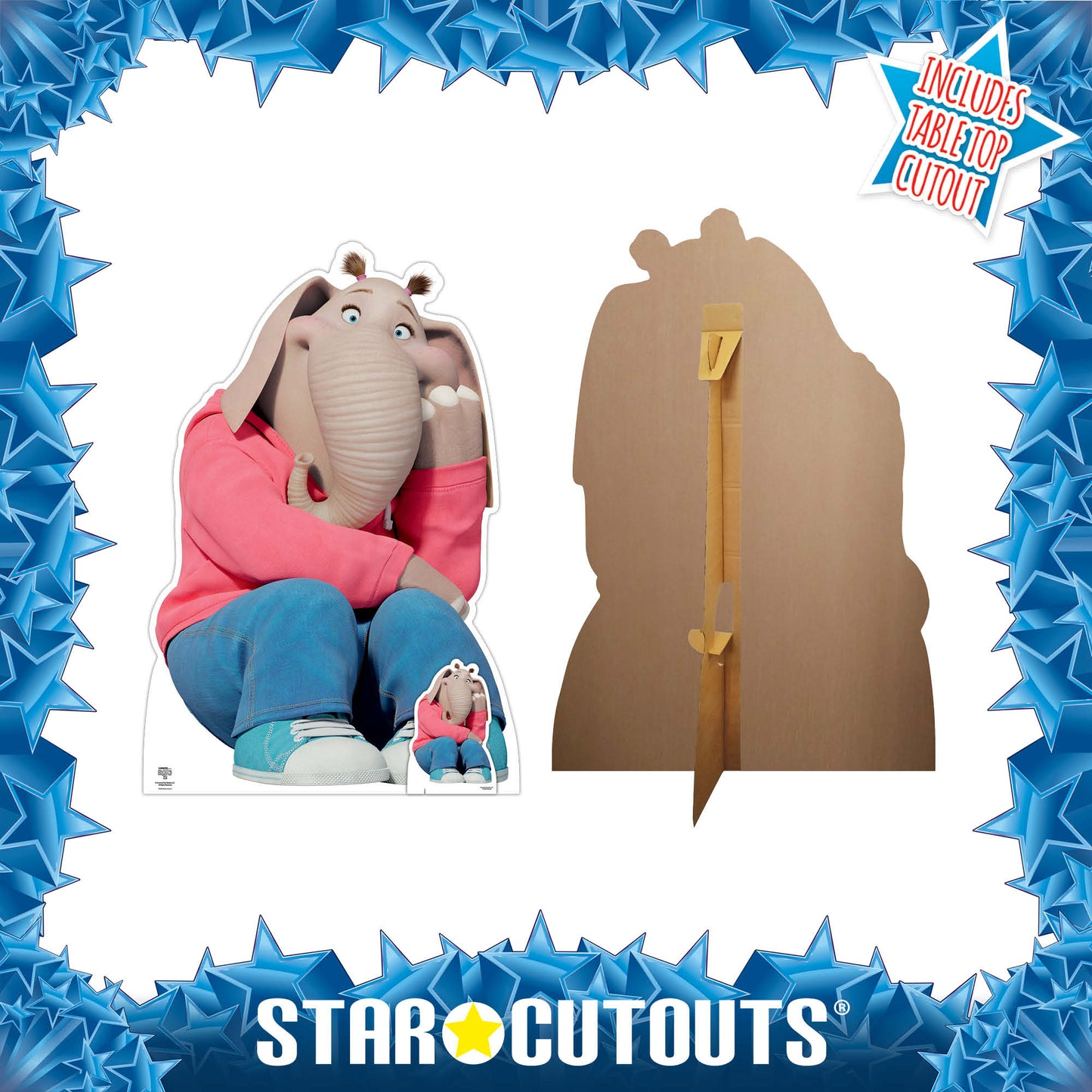 SC4084 Meena Elephant Cardboard Cut Out Height 129cm