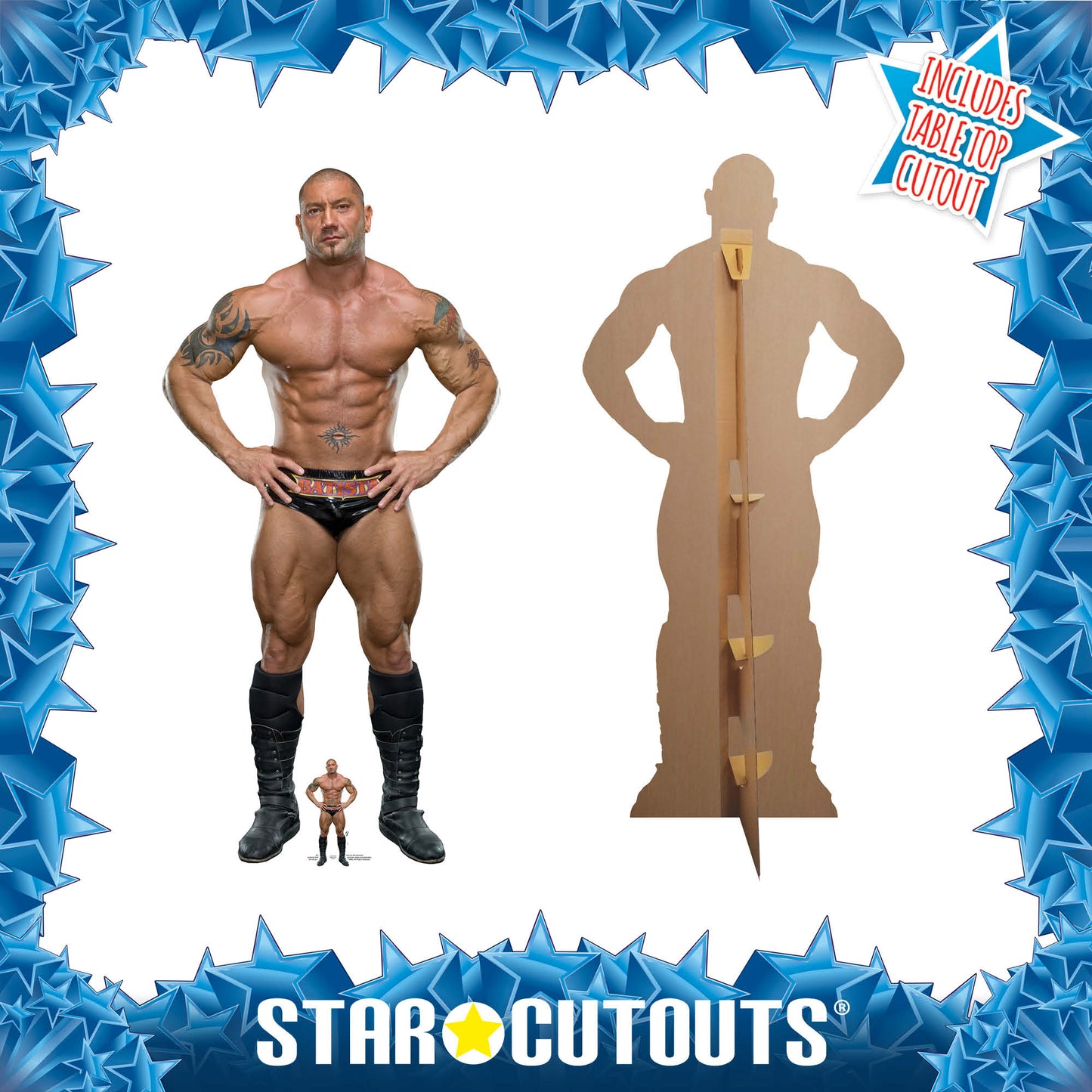 SC4096 Batista WWE Cardboard Cut Out Height 194cm