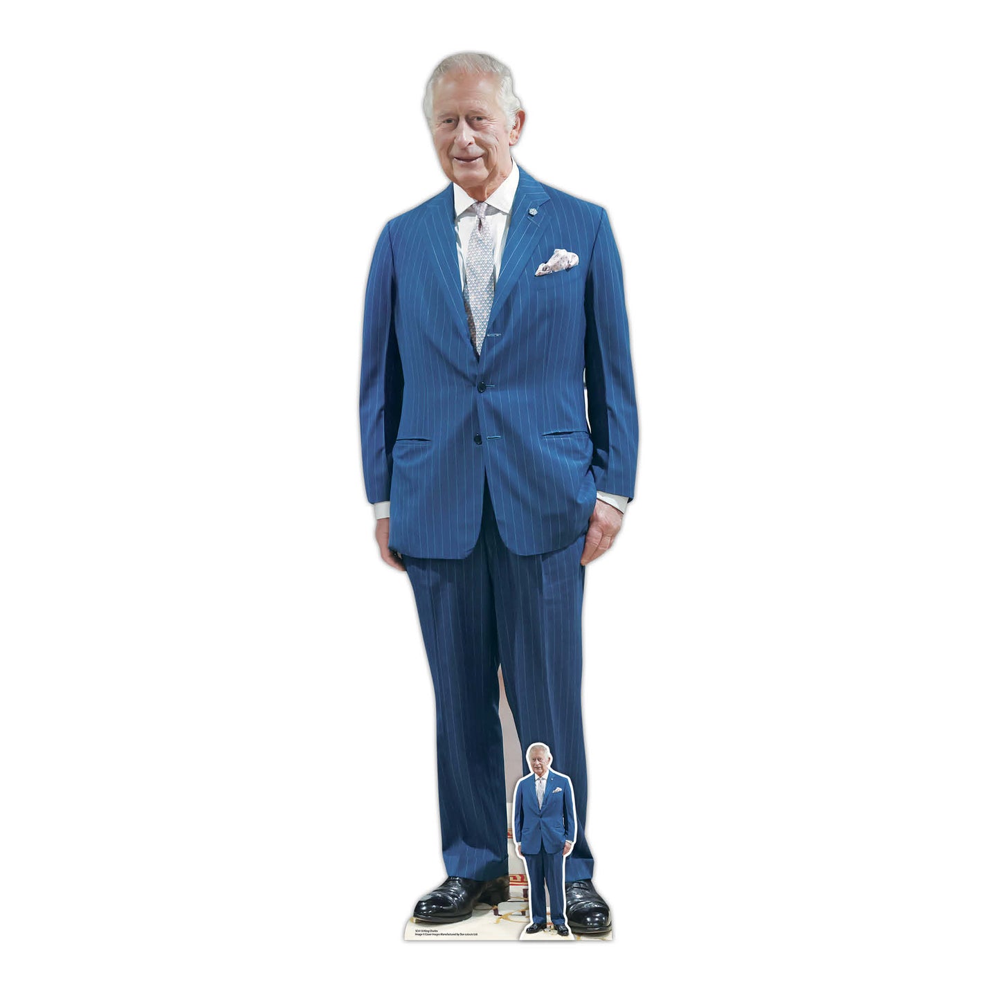 SC4118 King Charles Blue Suit Cardboard Cut Out Height 179cm