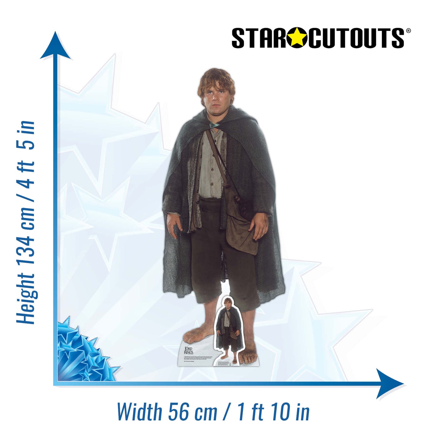 SC4127 Samwise Gamgee Lord of the Rings Cardboard Cut Out Height 135cm