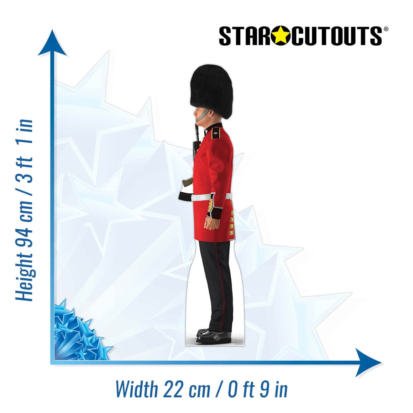 SC4141 Illustrated Palace Guard Star Mini Cardboard Cut Out Height 90cm