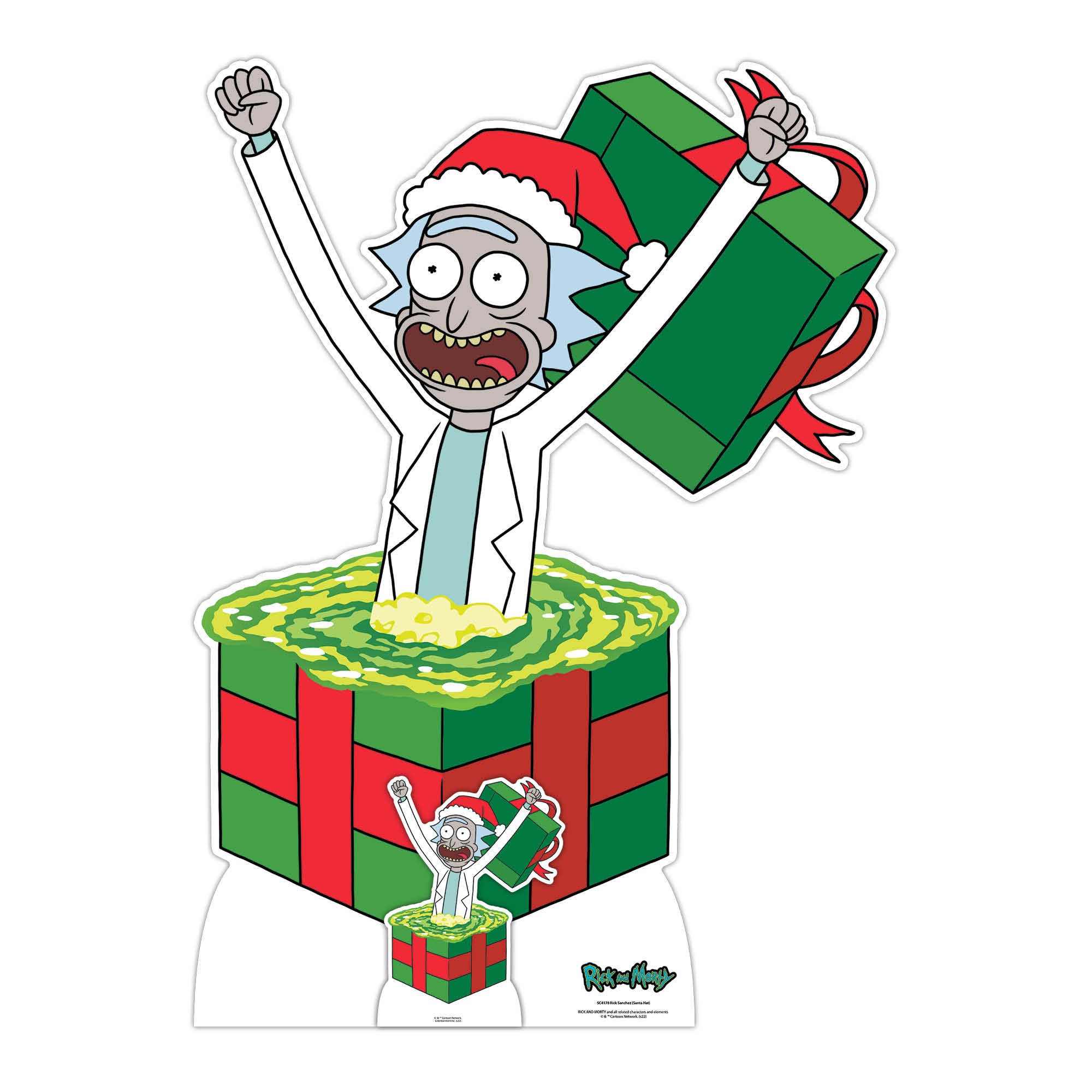 SC4178 Rick Christmas Surprise Rick And Morty Cardboard Cut Out Height – Star Cutouts sc4178-rick-christmas-surprise-rick-and-morty-cardboard-cut-out-height-star-cutouts